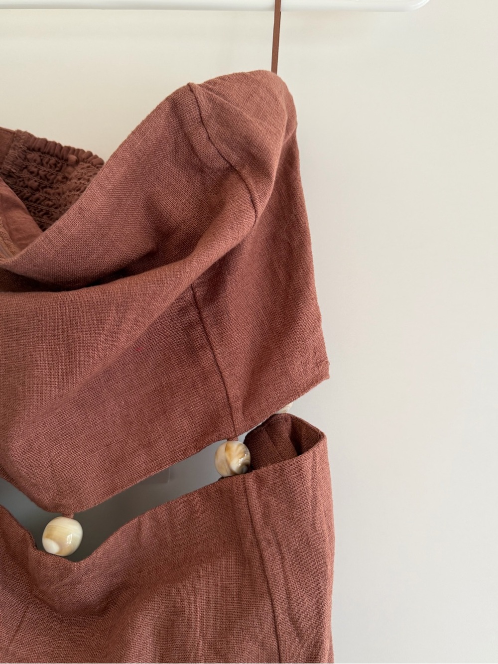 Abercrombie & Fitch Strapless Brown Two-Piece Dress Set - Picture 3 of 3
